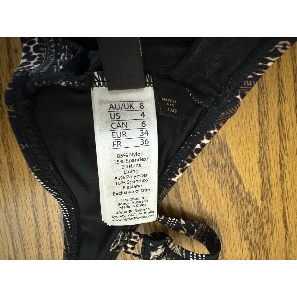 Nip‎ tuck Swim Joanne Multi Fit Cup Size 4 Bikini Top Twist Front Lined - Picture 7 of 9